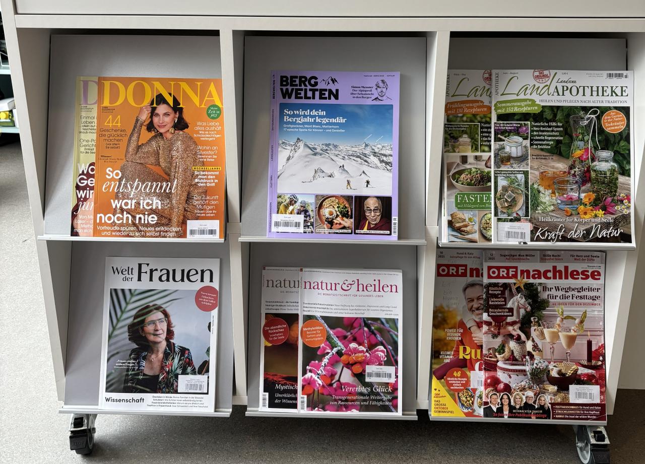 Ansicht des Zeitschriftenregals